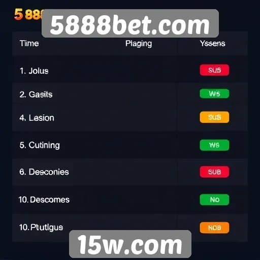 Comparativo de jogos disponíveis em 5888bet